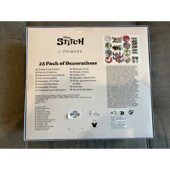 Disney Lilo & Stitch {Set of 25} Mini Shatterproof Christmas Ornaments-NEW - Picture 2 of 2